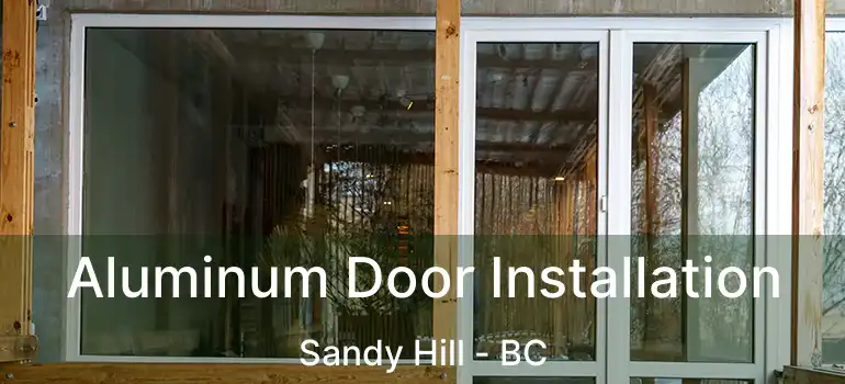  Aluminum Door Installation Sandy Hill - BC