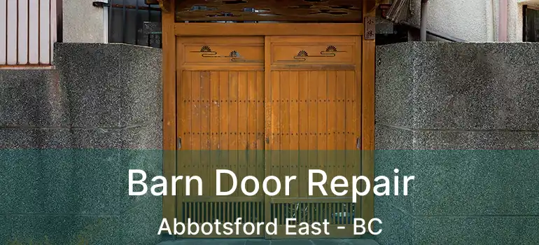  Barn Door Repair Abbotsford East - BC