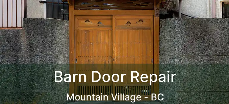  Barn Door Repair Mountain Village - BC
