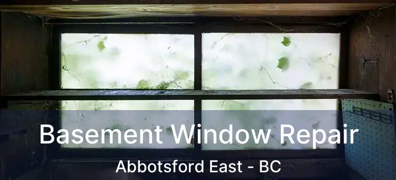  Basement Window Repair Abbotsford East - BC