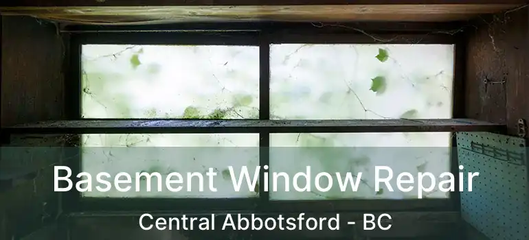  Basement Window Repair Central Abbotsford - BC
