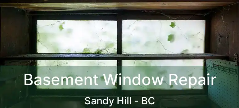  Basement Window Repair Sandy Hill - BC