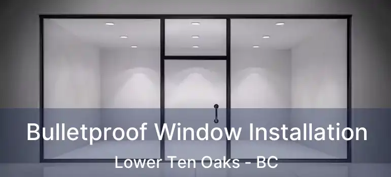  Bulletproof Window Installation Lower Ten Oaks - BC