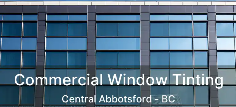  Commercial Window Tinting Central Abbotsford - BC