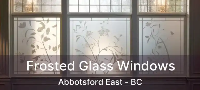  Frosted Glass Windows Abbotsford East - BC