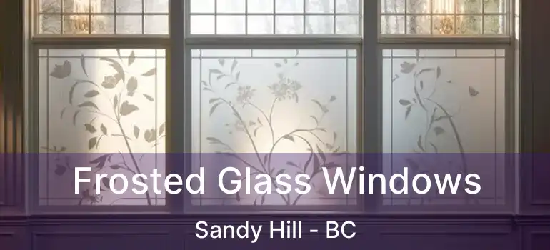  Frosted Glass Windows Sandy Hill - BC