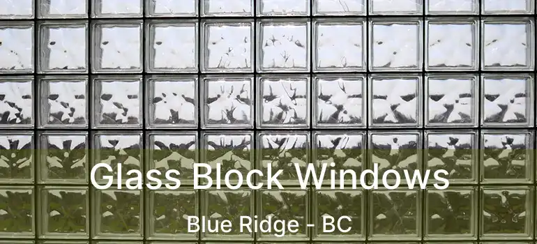  Glass Block Windows Blue Ridge - BC