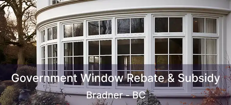  Government Window Rebate & Subsidy Bradner - BC