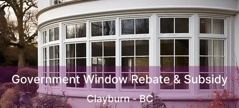  Government Window Rebate & Subsidy Clayburn - BC