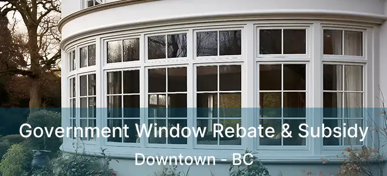  Government Window Rebate & Subsidy Downtown - BC