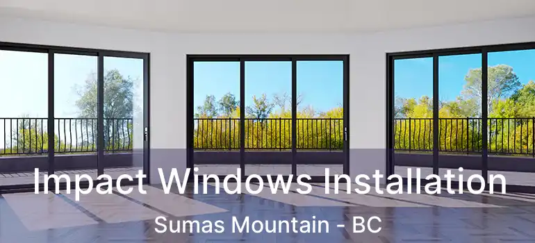  Impact Windows Installation Sumas Mountain - BC