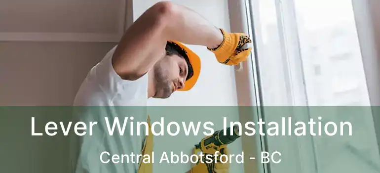  Lever Windows Installation Central Abbotsford - BC