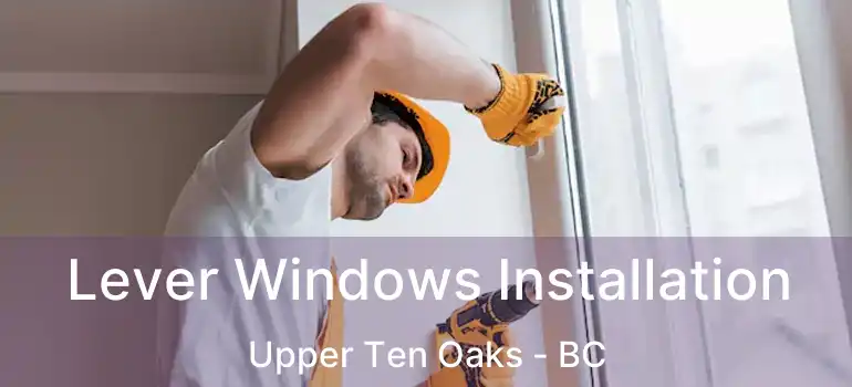  Lever Windows Installation Upper Ten Oaks - BC