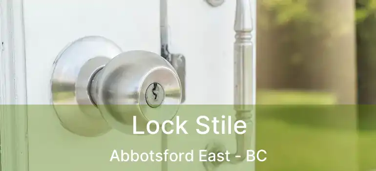  Lock Stile Abbotsford East - BC