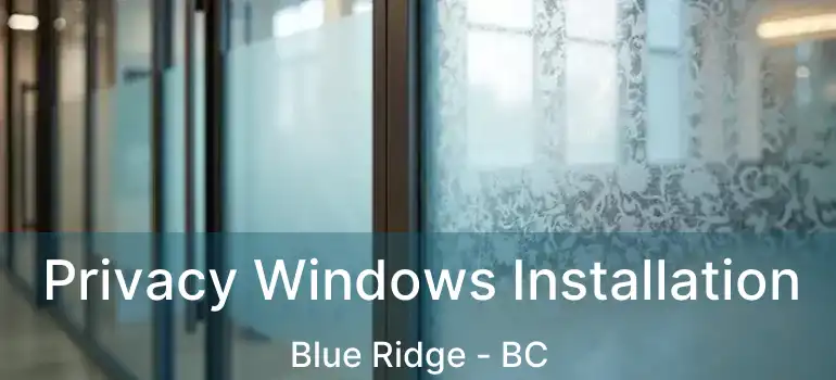  Privacy Windows Installation Blue Ridge - BC