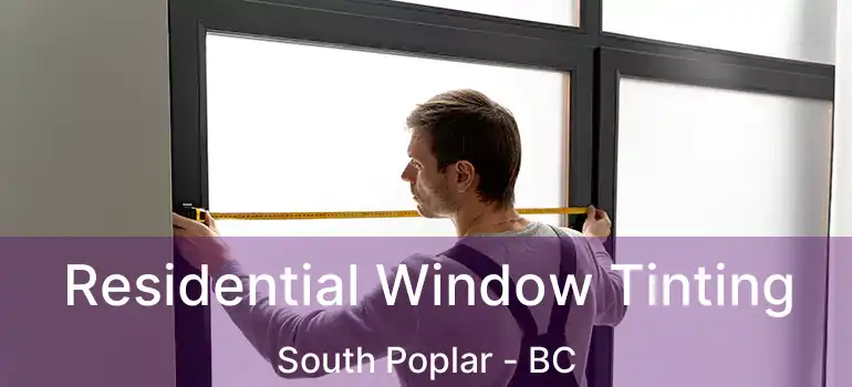  Residential Window Tinting South Poplar - BC