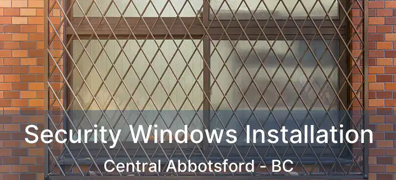  Security Windows Installation Central Abbotsford - BC