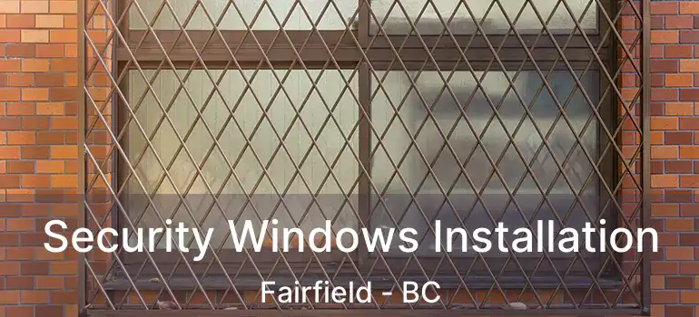  Security Windows Installation Fairfield - BC
