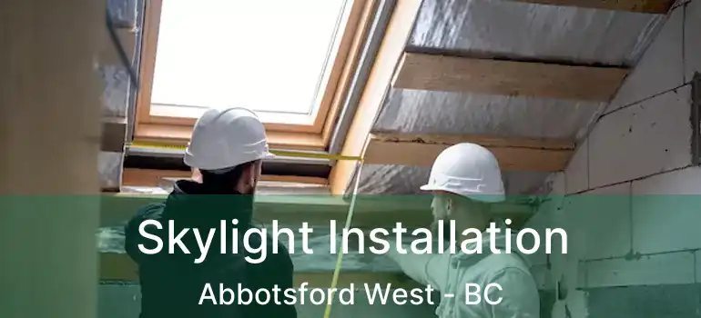  Skylight Installation Abbotsford West - BC