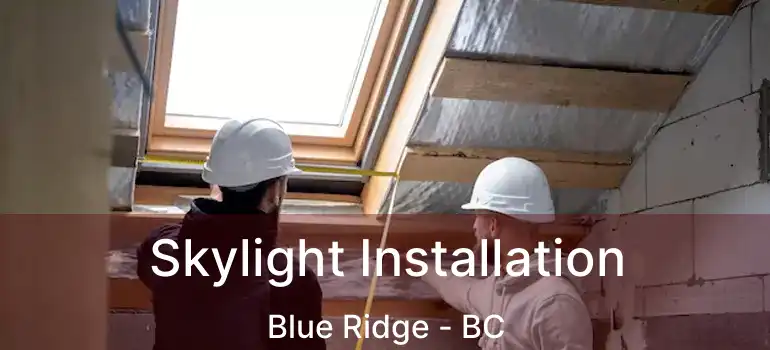  Skylight Installation Blue Ridge - BC