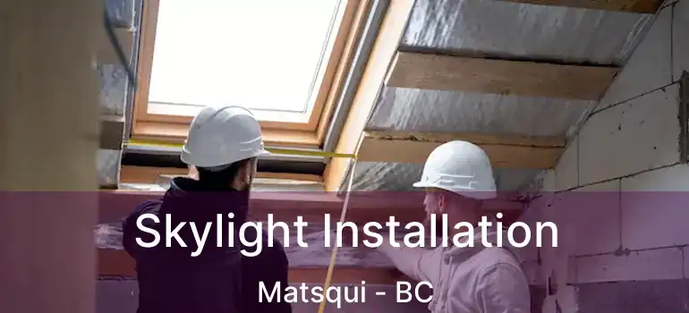  Skylight Installation Matsqui - BC