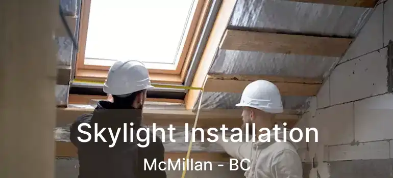  Skylight Installation McMillan - BC