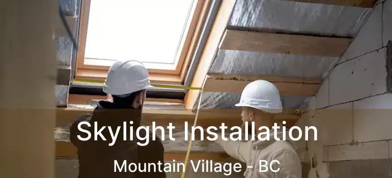  Skylight Installation Mountain Village - BC