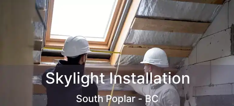  Skylight Installation South Poplar - BC