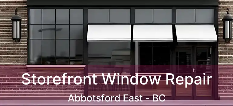  Storefront Window Repair Abbotsford East - BC