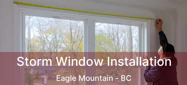  Storm Window Installation Eagle Mountain - BC