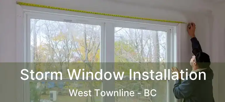  Storm Window Installation West Townline - BC