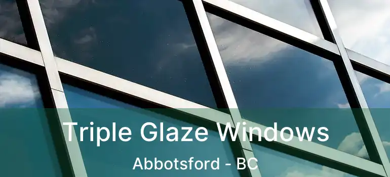  Triple Glaze Windows Abbotsford - BC