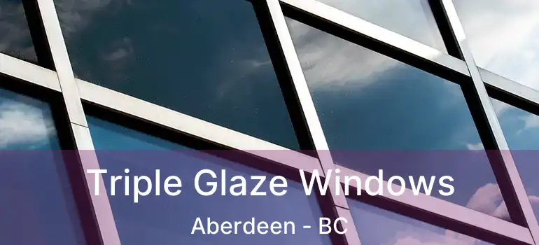  Triple Glaze Windows Aberdeen - BC