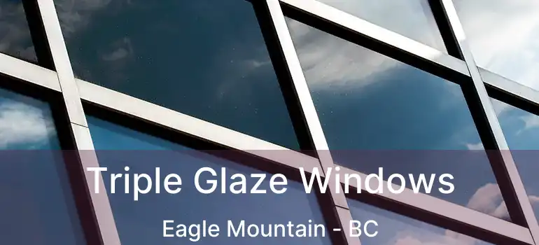  Triple Glaze Windows Eagle Mountain - BC