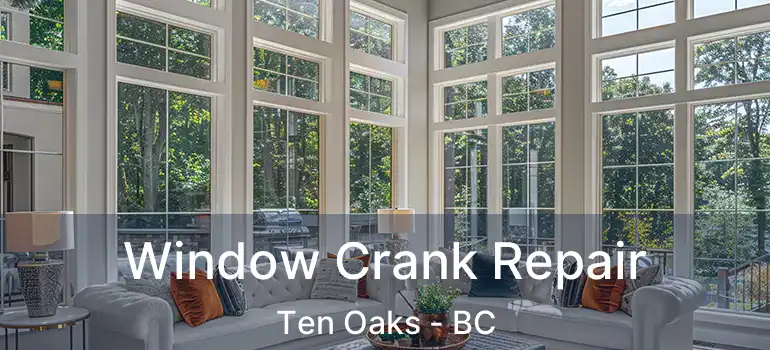  Window Crank Repair Ten Oaks - BC
