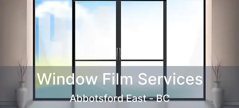  Window Film Services Abbotsford East - BC