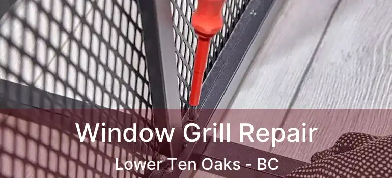  Window Grill Repair Lower Ten Oaks - BC