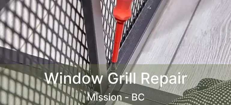  Window Grill Repair Mission - BC