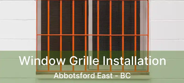  Window Grille Installation Abbotsford East - BC
