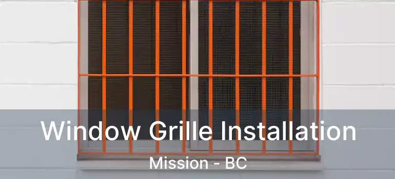  Window Grille Installation Mission - BC
