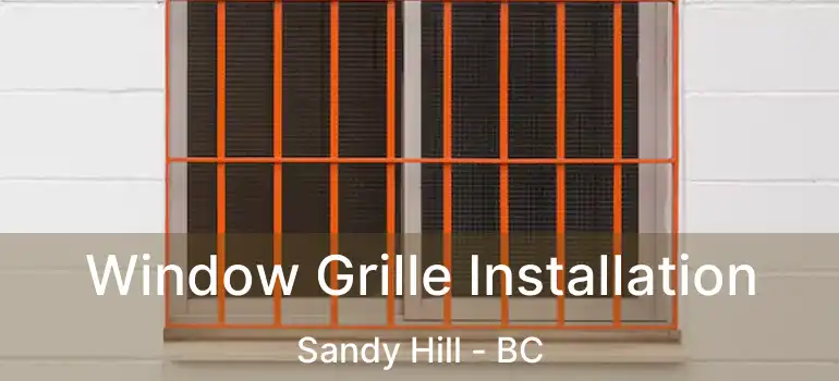  Window Grille Installation Sandy Hill - BC