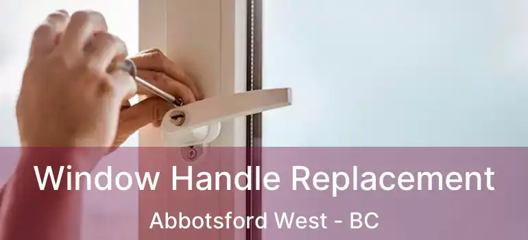  Window Handle Replacement Abbotsford West - BC