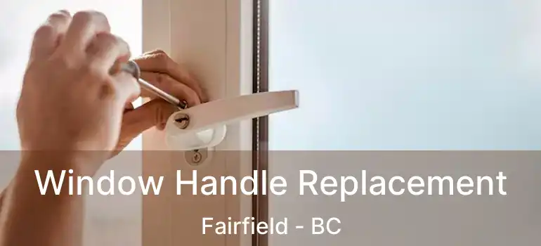  Window Handle Replacement Fairfield - BC