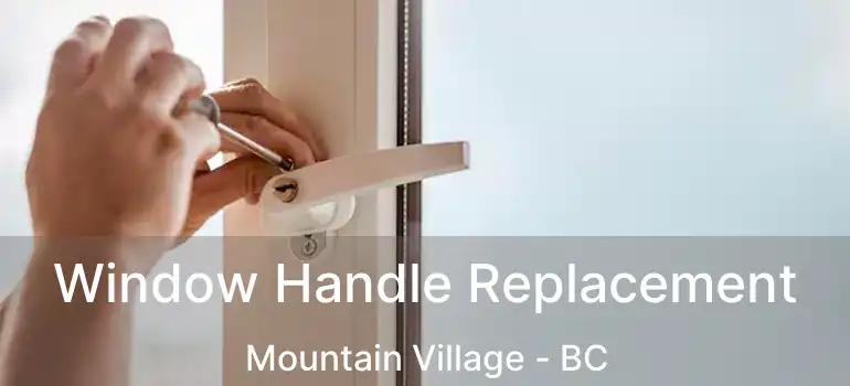  Window Handle Replacement Mountain Village - BC