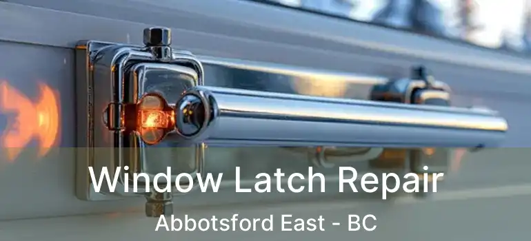  Window Latch Repair Abbotsford East - BC