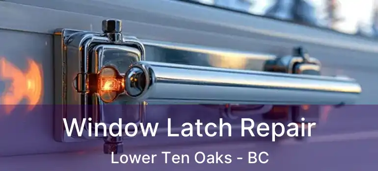  Window Latch Repair Lower Ten Oaks - BC