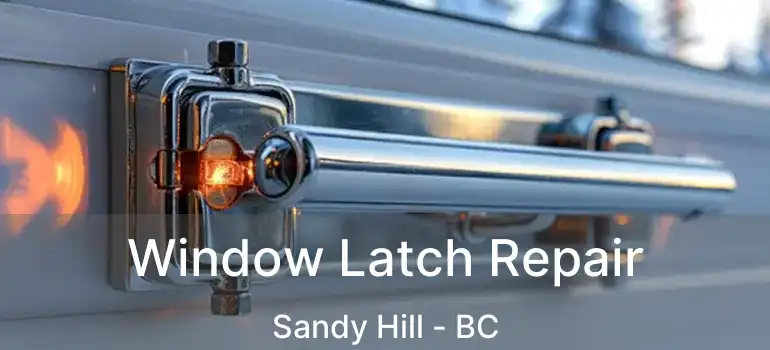  Window Latch Repair Sandy Hill - BC