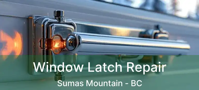  Window Latch Repair Sumas Mountain - BC