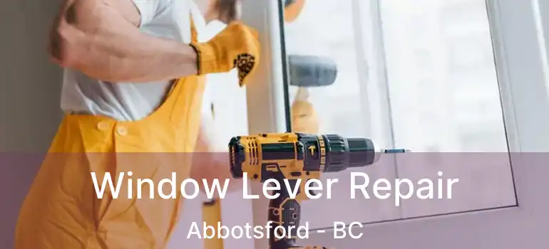  Window Lever Repair Abbotsford - BC
