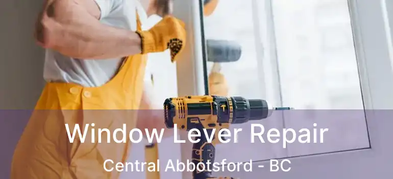  Window Lever Repair Central Abbotsford - BC